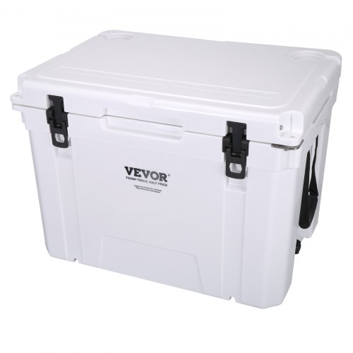 VEVOR Glacière Portable 61,5 L 60-65 Canettes Glacière Rigide Isotherme Hermétique en Plastique LLDP