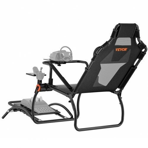 

VEVOR Support de Volant de Course Compact Cockpit de Simulateur de Conduite Acier Pliable, Support de Volant et Angle Pédale Réglable, pour Logitech G923/G920/G29, Thrustmaster T248P, Fanatec, Hori