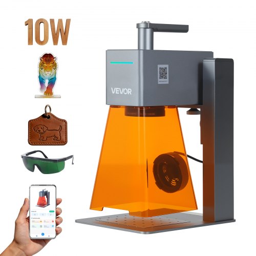 

VEVOR Graveur Laser Portatif 12 W Machine de Gravure Laser Bleu Portable pour Bois Acrylique Cuir Tissu, Haute Vitesse 5000 mm/s, Gravure de Haute Précision de Taille de Point 0,01x0,01 mm, Classe 4