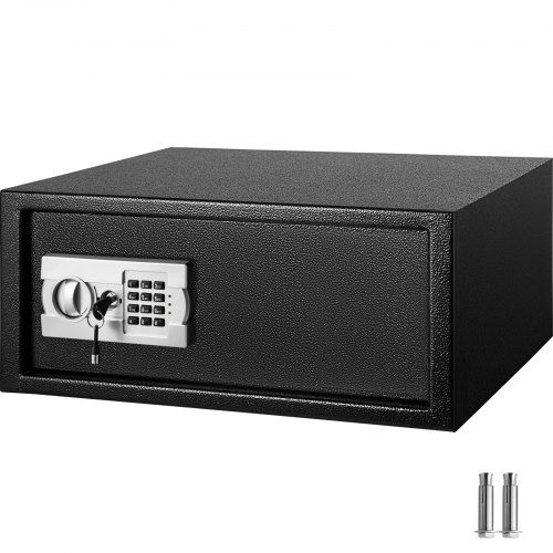 VEVOR Coffre-Fort Électronique Coffre-Fort de Sécurité Boîte 22 L 2 Clés Noir
