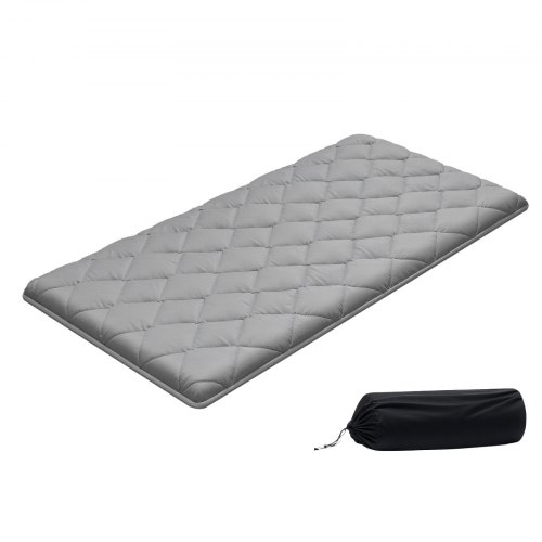 

VEVOR Matelas Futon Taille Jumeau, Matelas de Sol Japonais Pliable, Tatami Doux pour Dormir Yoga Méditation et Relaxation, 203,2x99,1x8,9 cm, 9 Couches, avec Sac de Rangement et Attaches, Gris