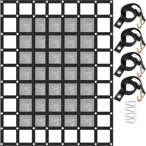 

Truck Bed Cargo Net 6.7x5.4ft Cam Buckle Pickup Trucks Iron Easy Operation