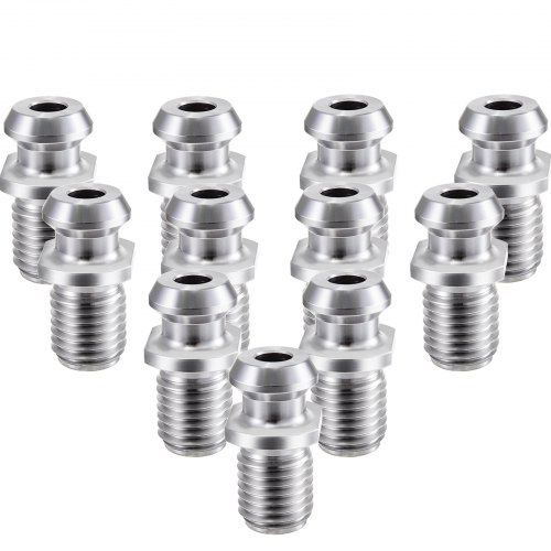 

VEVOR Lot de 11 Boutons de Rétention CAT50 Tirette de Rétention Bouton 90 Degrés Goujon de Traction M16 Bouton de Rétention à Filetage Argent 20CrMnTi Bouton de Tirage CNC pour Tour à Outils