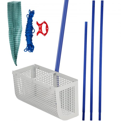 VEVOR Rateau Aquatique 420x40x18cm Rateau Sable Plage Algues Aluminium Acier Inoxydable Tamis Collec