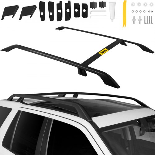 VEVOR Barre de Toit pour Land Rover Freelander 2, Barre de Bagage 2 Rails de Toit, Porte-Bagages en Alliage d'Aluminium, Barres Transversales Multifonctionnelles