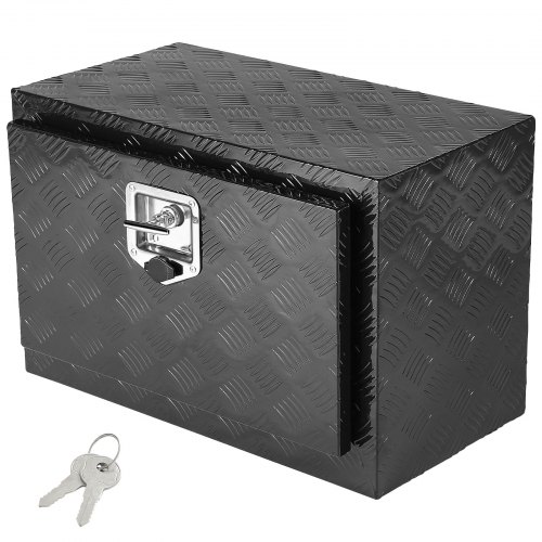 

VEVOR Boîte à Outils pour Camion 61 x 43 x 46 cm, Coffre Sous-Châssis Fixation Inférieure, Caisse de Stockage en Aluminium avec Serrure et Clés, Étanche, pour Remorque Pick-up Fourgonnette Véhicules