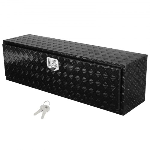 

VEVOR Boîte à Outils pour Camion 152,4x43,2x45,7 cm, Coffre Sous-Châssis Fixation Inférieure, Caisse de Stockage en Aluminium avec Serrure et Clés, Étanche, pour Remorque Pick-up Fourgonnette