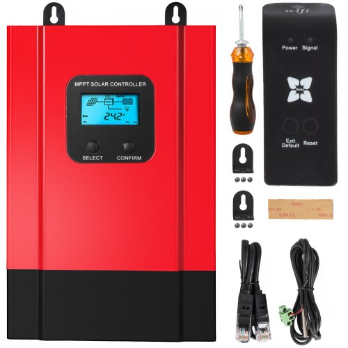 VEVOR Contrôleur Chargeur Solaire 40A MPPT, Régulateur Panneau Solaire Intelligent Protecteur 12V/24