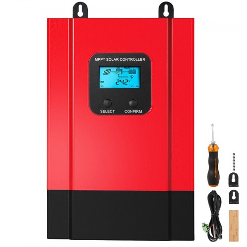 VEVOR Contrôleur Chargeur Solaire 40A MPPT, Régulateur Panneau Solaire Intelligent Protecteur 12V/24