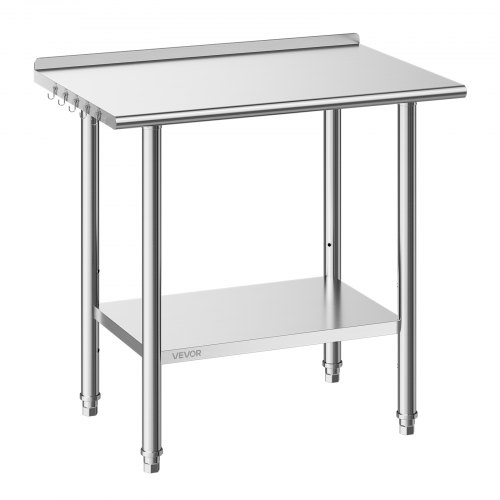 

VEVOR Table de Travail Cuisine Professionnelle, Table Centrale Inox 91,5x61 cm 2 Niveaux, pour Préparation CHR Café Hôtel Restaurant Boulangerie, Poste de Travail en Acier Inoxydable avec Dosseret