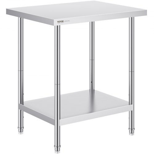 

VEVOR Table de Travail Inox Table de Préparation 61x76,2x86,4 cm pour Cuisine