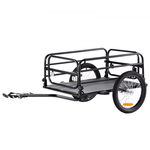 

VEVOR Remorque de vélo, capacité de charge de 72,5 kg, chariot de vélo, rangement compact pliable et dégagement rapide avec attelage, roues de 406 mm, pour les roues de vélo de 558,8 mm à 711,2 mm