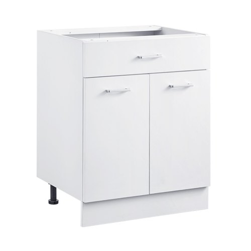 

VEVOR Meuble Bas Cuisine avec Tiroirs, Placard de Cuisine Non Assemblée, Armoire de Base Prête à Assembler 60x47,7x81,6 cm, avec Glissières de Tiroir à Fermeture Douce et Étagère Réglable, Blanc