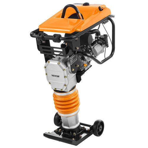 

VEVOR Pilonneuse vibrante, 6,5 CV, pilon vibrant, force d'impact 253 kgf/cm², profondeur de compactage max. 66 cm, moteur à essence 196 cm³, pour sol, gravier, semelles, dalles de béton et fondations