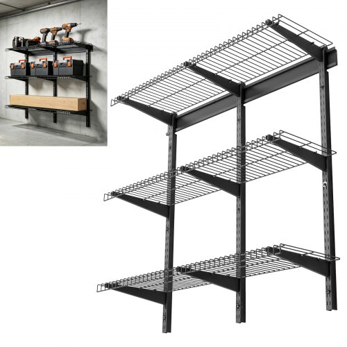 Étagère murale de garage — 91,5 × 30,5 cm, 3 niveaux