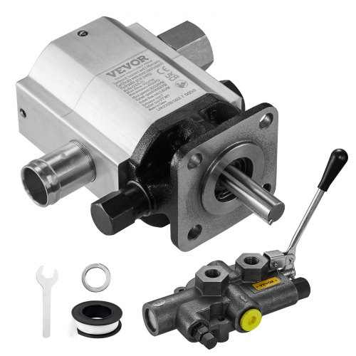 

VEVOR Kit de pompe hydraulique pour fendeuse de bûches, 60,6 L/min, pompe à engrenages hydraulique en aluminium à 2 étages 4000 PSI, avec valve entrée 2,54 cm, sortie NPT 1,27 cm 3600 tr/min, pour petit moteur
