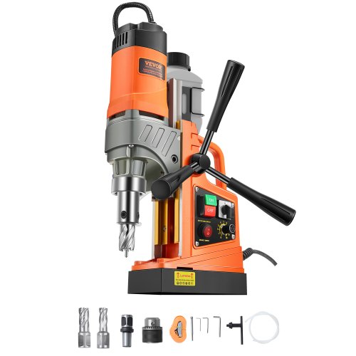 

VEVOR Perceuse magnétique, 1450 W, perceuse électrique portable, diamètre d'alésage 40 mm, 12500 N, 800 tr/min, avec vitesse variable, pour rénovation maison construction de navire chemin de fer pont
