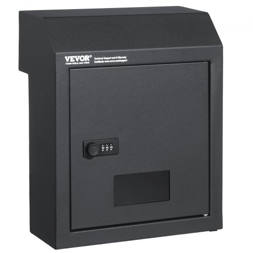 

VEVOR Boîte aux lettres encastrable porte 305x155x360 mm verrou code gris foncé