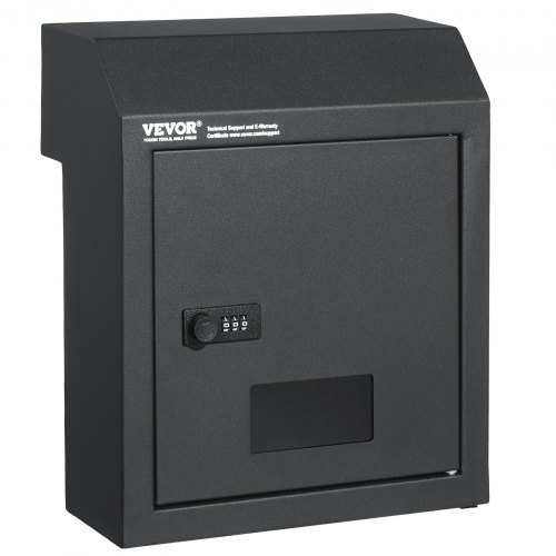 

VEVOR Boîte aux Lettres Encastrable Porte, 305x155x360 mm, Boîte de Dépôt de Courrier Travers la Porte, 43 mm, Acier Robuste, Verrou à Code Combinaison pour Lettres, Clés, Maison, Bureau, Gris Foncé