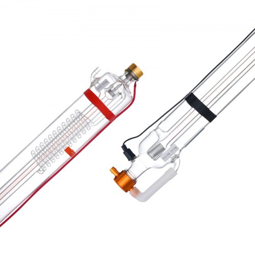 

VEVOR Tube Laser CO2, 90 W, Tube de Gravure Laser en Verre Borosilicaté, Longueur 1250 mm, Diamètre Extérieur 80 mm, avec Tête en Métal, Fils Préconnectés, pour Machine de Découpe et de Gravure Laser
