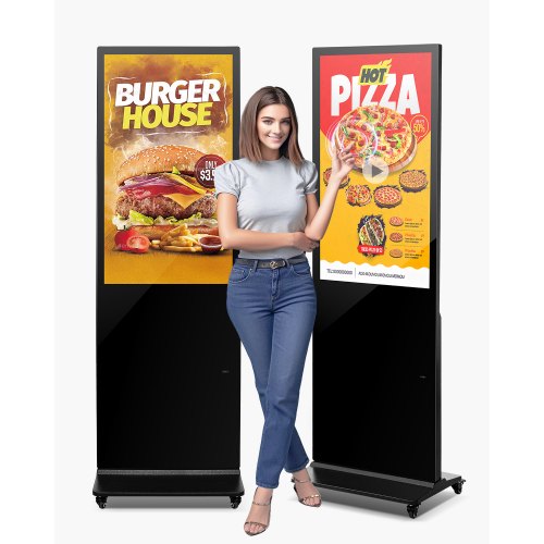 

VEVOR Affichage Dynamique sur Pied, Écran Publicitaire Vitrine Tactile LCD UHD 2K 109 cm, Kiosque d’Affichage Numérique, 2 Go de RAM et 32 Go de ROM, avec Entrée Wi-Fi, HDMI/USB, Magasin, Exposition