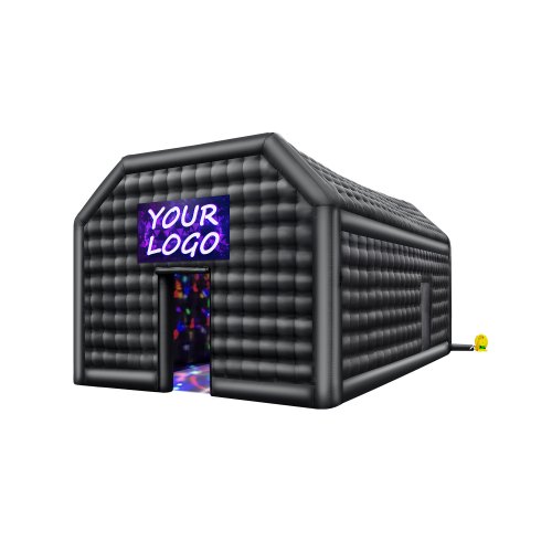 

VEVOR Tente de fête gonflable pour discothèque 8 x 6 x 4 m avec lumières noir