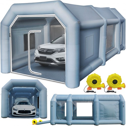Vevor Cabine Peinture Gonflable Automobile Tente Extérieur 6m Avec Ventilateur