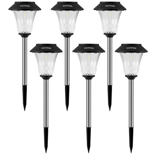 VEVOR Lampes Solaires de Jardin 6PCS éclairage Extérieur Solaire Jusqu'à 16 h étanches Alimentées pa