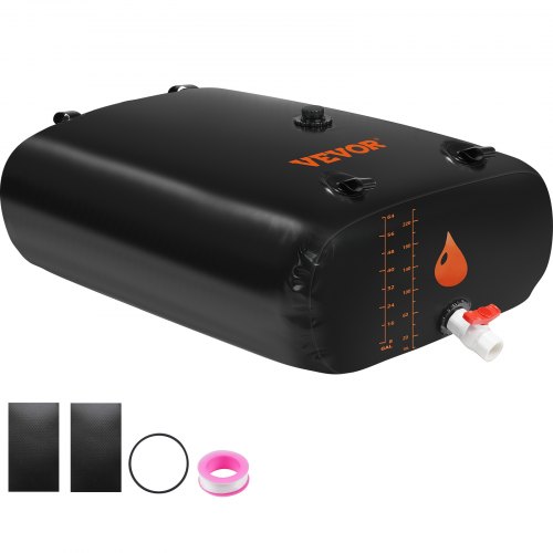 VEVOR Citerne Souple 240 L Récupérateur Eau de Pluie Pliable et Portable en PVC Réutilisable sans Fu