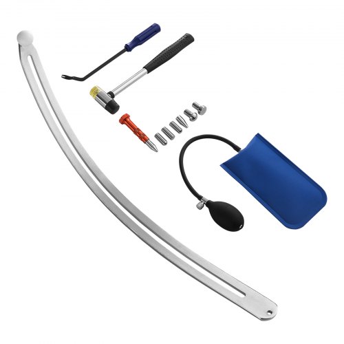 

VEVOR Kit de Débosselage de Carrosserie, Outil de Réparation de Dommages aux Ailes, avec Barre Courbée, Pied-de-Biche, Marteau en Caoutchouc, Airbag, Stylos Détachables et de Réparation, Garage