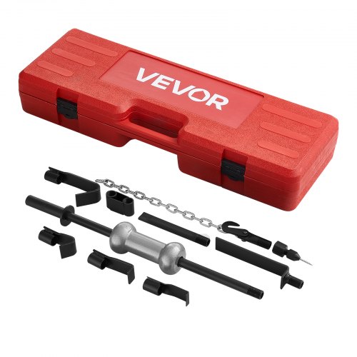 

VEVOR Kit de Débosselage de Carrosserie, Marteau à Inertie 13-en-1 4,5 kg, Outil de Réparation de Bosses avec Étui de Transport, Tige d'Extension et Poignée Antidérapante, pour Entretien Automobile