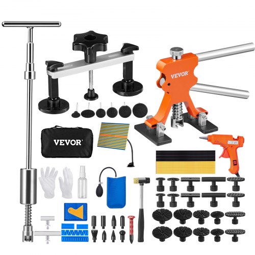 VEVOR Outils de Débosselage sans Peinture 69 pcs Kit Débosselage Carrosserie avec Pont Extracteur Do