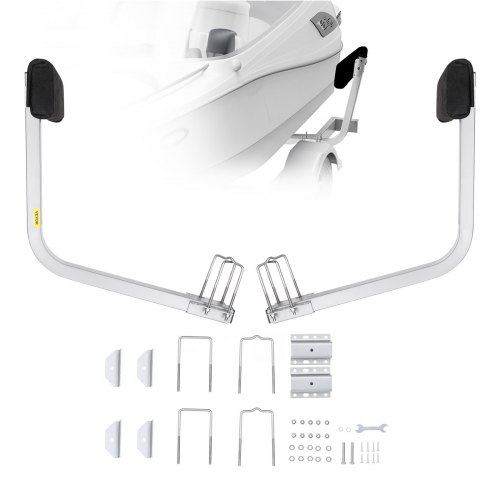 

VEVOR Guides de Remorques de Bateaux 53,5 cm Largeur Réglable de 33 cm Guide de Mise à l’Eau en Acier avec Rembourrage de Protection pour Petit Bateau de Pêche Dériveur Bateau Pneumatique Plage