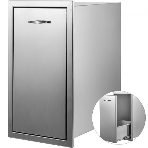 Trash Drawer Roll-in Stainless Steel Sliding Rail Outstanding Features On