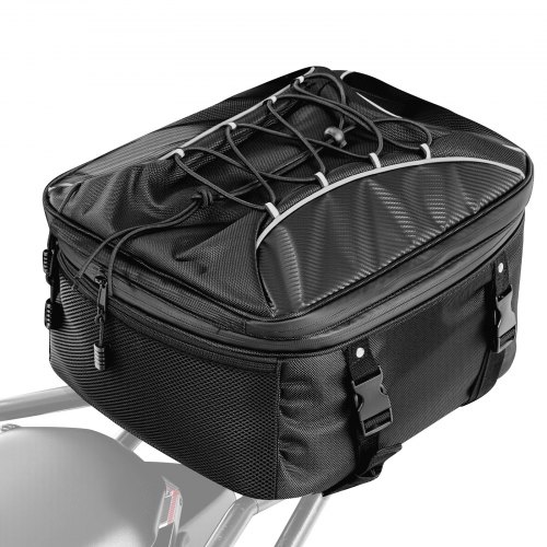 

VEVOR Sacoche arrière de moto extensible 22-34 L, sac de selle moto avec housse de pluie imperméable, sac à dos de rangement pour bagages multifonctionnel avec sangles, poche et cordon élastique, noir