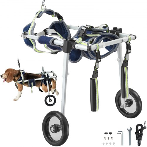 

VEVOR Fauteuil roulant pour animal compagnie pattes arrières 2 roues réglable XS