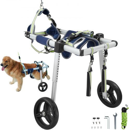 

VEVOR Fauteuil roulant pour animaux compagnie pattes arrières 2 roues réglable M