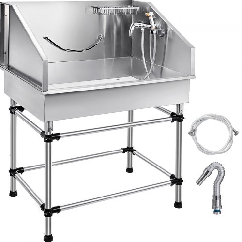 960mm Baignoire De Toilettage Animaux Accessoires 100kg Douche Antidérapant