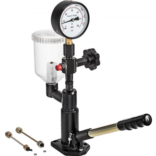 

VEVOR Testeur De Buse Noir Testeur D'injecteur Diesel 0 à 600 bar 400Bar Buse Testeur D'injecteur Pour 6190/6200/6170 Diesel Nozzle Tester 48 X 26 X 17 cm Adaptateur 6 kg