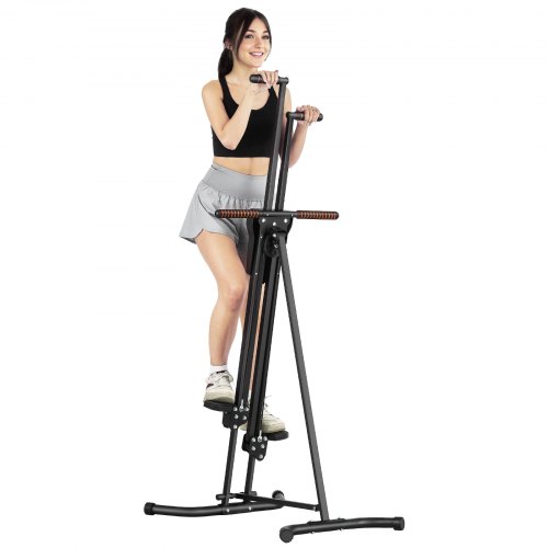 

VEVOR Stepper d’Exercices Fitness à Domicile, Stepper d’Appartement Vertical avec Guidons Réglable en Hauteur, Équipement Cardio d'Entraînement Complet du Corps, Pliable et Compact, pour Maison