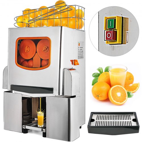 

VEVOR Extracteur de jus 220v Presse Agrumes Commerical Centrifugeuse en Acier Inoxydable peut rapidement presser le jus d'orange/le jus de grenade/le jus de citron