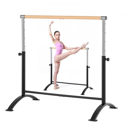 

VEVOR Barre à ballet pour la maison, barre de danse portable et autoportante en acier au carbone, équipement de fitness anti-oscillation réglable en hauteur, pour entraînement d'équilibre et Pilates