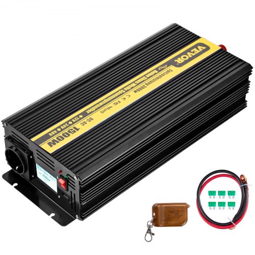 Vevor 1500w 3000w Dc 12v à Ac 230v Pur Sinus Onduleur Convertisseur Led Port Usb