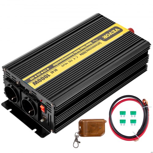 Vevor 1000w 2000w Convertisseur Pur Sinus Onduleur 12v 230v Onde Sinusoïdale Pur
