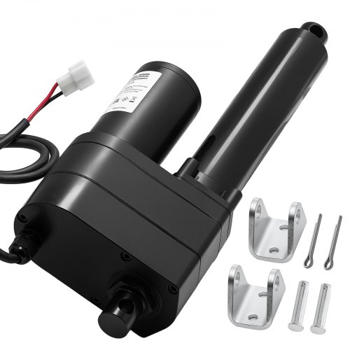 

VEVOR Actionneur Linéaire 12 V, Actionneur à Mouvement Linéaire Ultra-résistant Course 200 mm, IP65, 9000 N, 5 mm/s, avec Support Montage, pour Machines Industrielles, Navires, Systèmes Levage Lourds