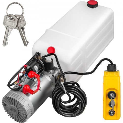 12v Hydraulique Unité Pompe Hydraulique 7 L Réservoir Tank Avec Serrure Auto