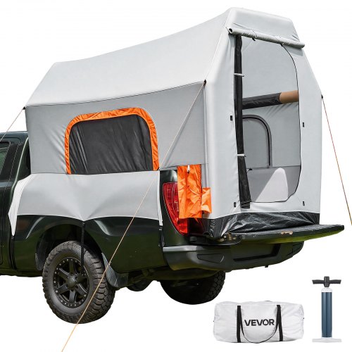 

VEVOR Tente de Pick Up Gonflable, Tente de Camping sur Benne de Camionnette 219x165x183 cm, pour Randonnée en Plein Air, Imperméable PU2000 mm, Fenêtres en Maille Aérée, Pompe à Air Incluse