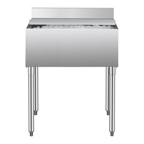 

VEVOR Bac à glaçons commercial 761x483x937 mm, coffre à glace sous bar 78,4 L, glacière en acier inoxydable, avec couvercle coulissant, porte-bouteilles, pieds à balles réglables, pour restaurant, pub