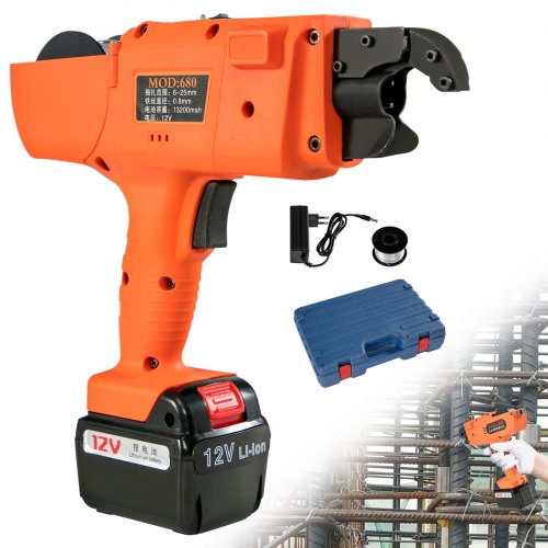 VEVOR Outils De Cerclage automatique 6 mm-25 mm Adaptés aux Barres d'Acier aux Tuyaux pour Plancher