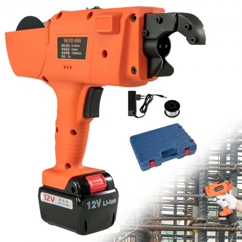 VEVOR Outils De Cerclage Automatique 13200mAh 8mm-34mm Outil de Scellage Adaptés aux Barres d'Acier